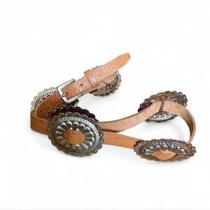 Brown Leather Concho Belt